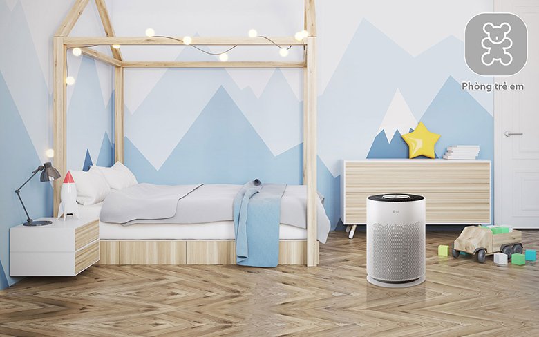 Máy lọc không khí LG PuriCare 360 HIT AS60GHWG0.ABAE lắp đặt phòng trẻ em