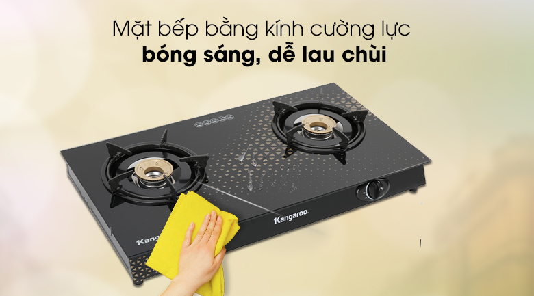 Mặt bếp kính cường lực - Bếp gas Kangaroo KG8G1C