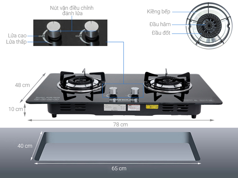 ảnh mô tả-bếp ga âm Sunhouse SHB6636