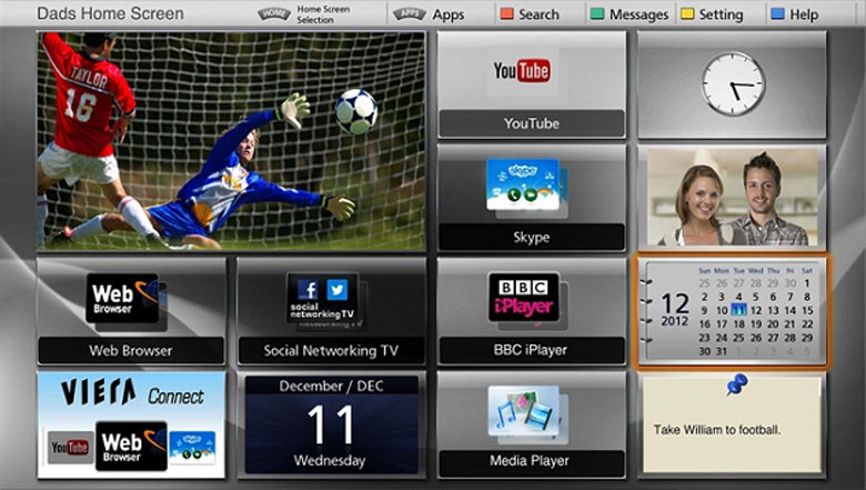 tivi Panasonic 49ES500V với nhiều ứng dụng giải trí hấp dẫn