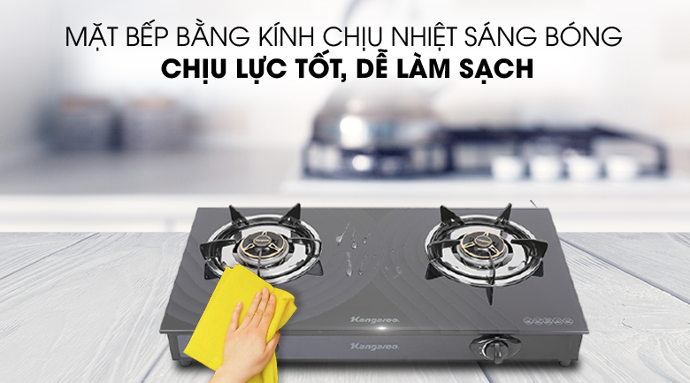Mặt bếp-Bếp gas dương kính Kangaroo hai lò KG519M