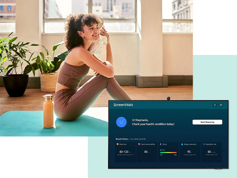 Theo dõi sức khỏe tại nhà - Smart Tivi Samsung QA65Q80D QLED 4K 65 inch